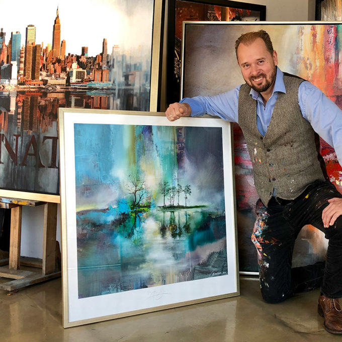 Værk udstillet i galleriet på Smallegade